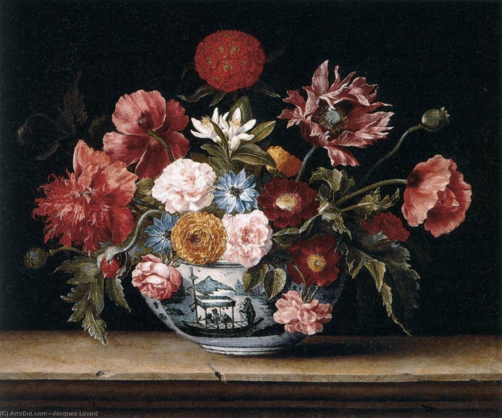 Chinese Bowl With Flowers — Jacques Linard