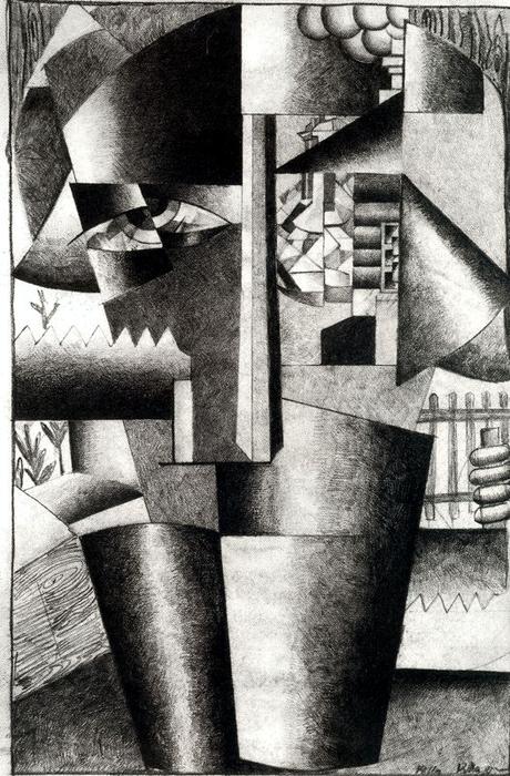Cubismo. Retrato De Un Constructor — Kazimir Malevich