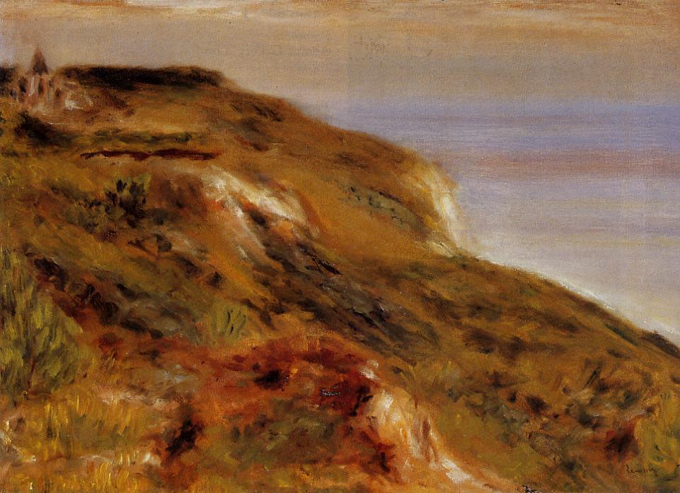The Varangeville Church And The Cliffs — Pierre-auguste Renoir