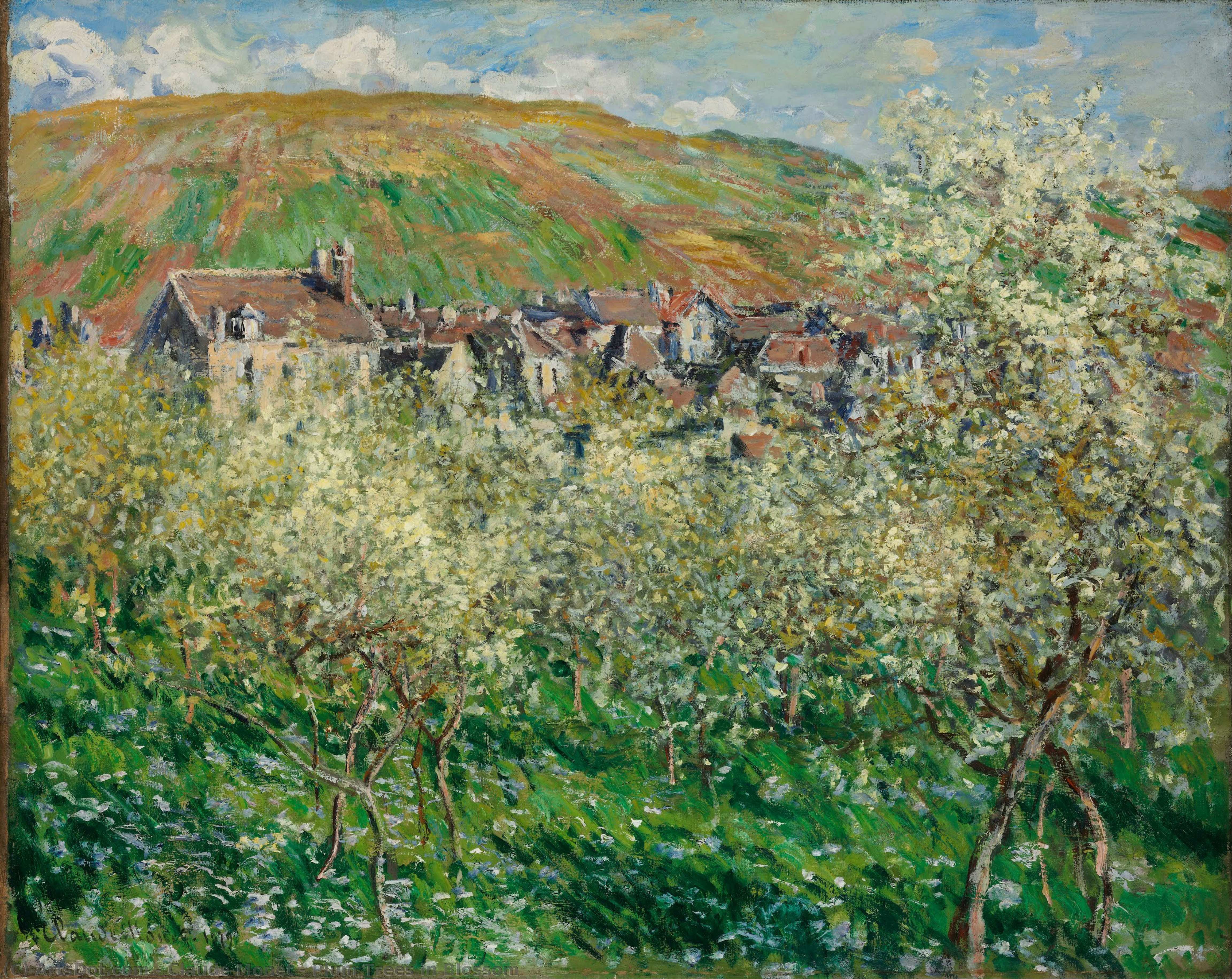 Plum Trees In Blossom — Claude Monet