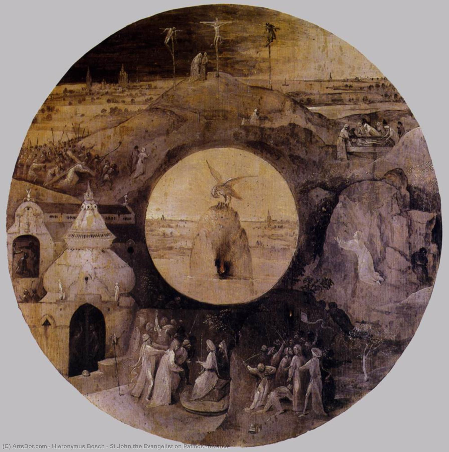 St John The Evangelist On Patmos (reverse) — Hieronymus Bosch