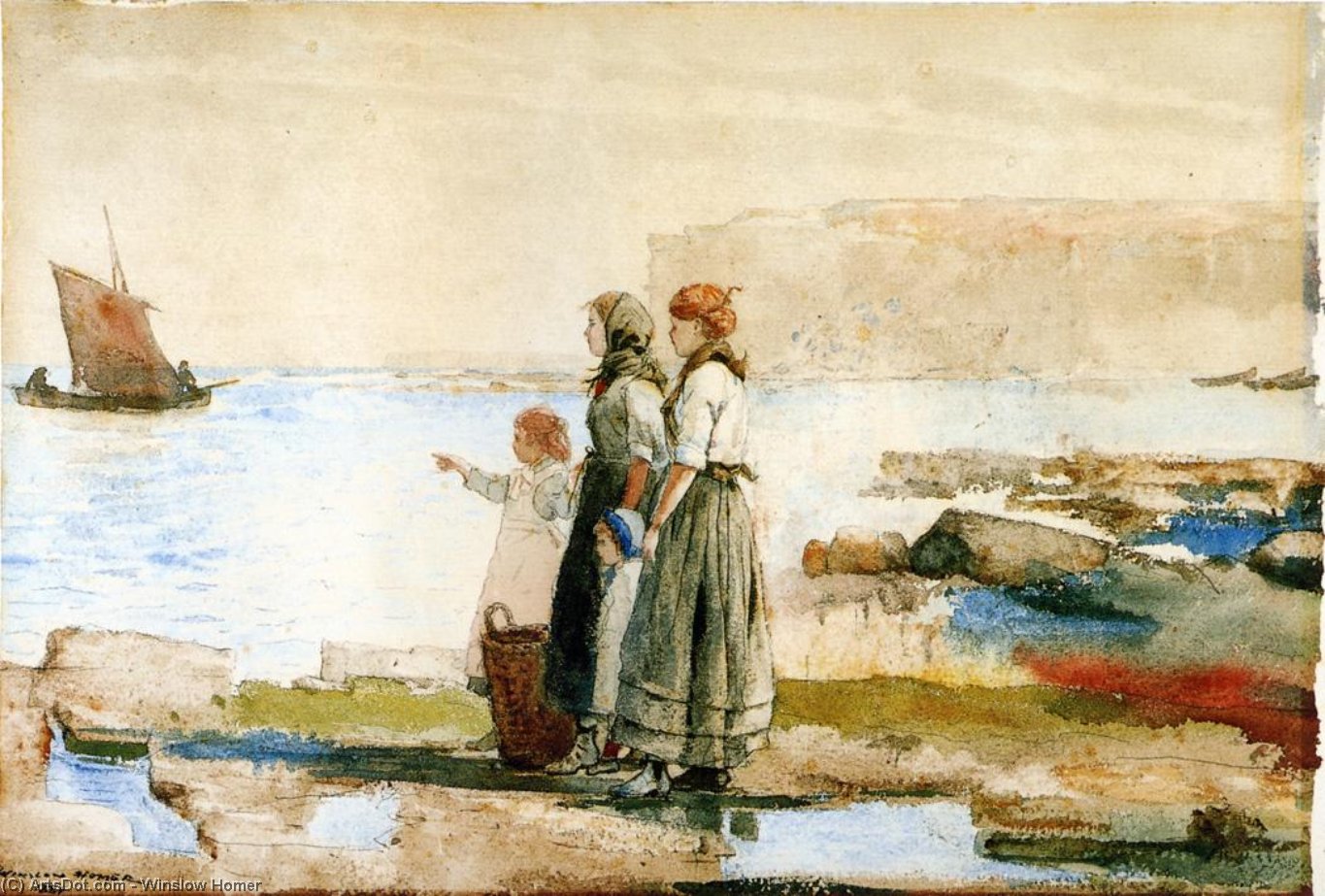 Waiting For The Return Of The Fishing Fleet — Winslow Homer
