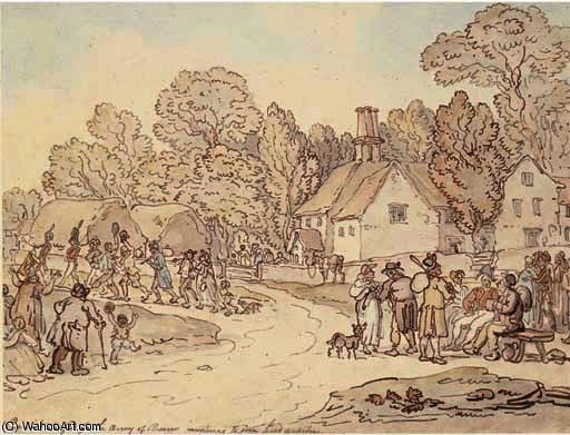 Recruiting Day — Thomas Rowlandson