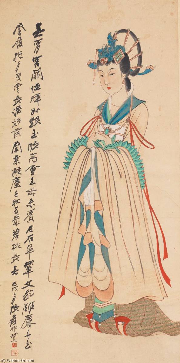 Maiden With Peaches — Zhang Daqian
