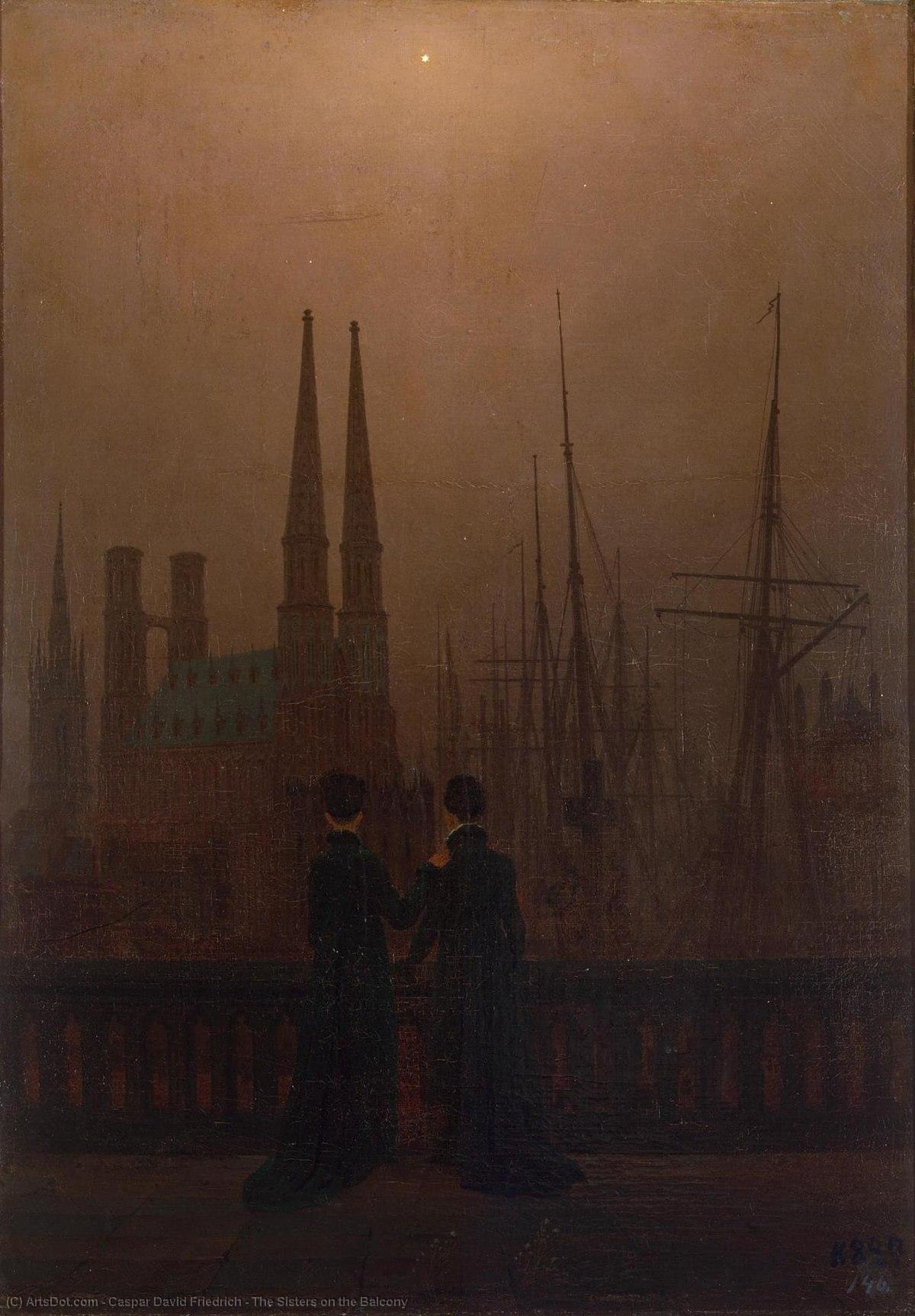 The Sisters On The Balcony — Caspar David Friedrich