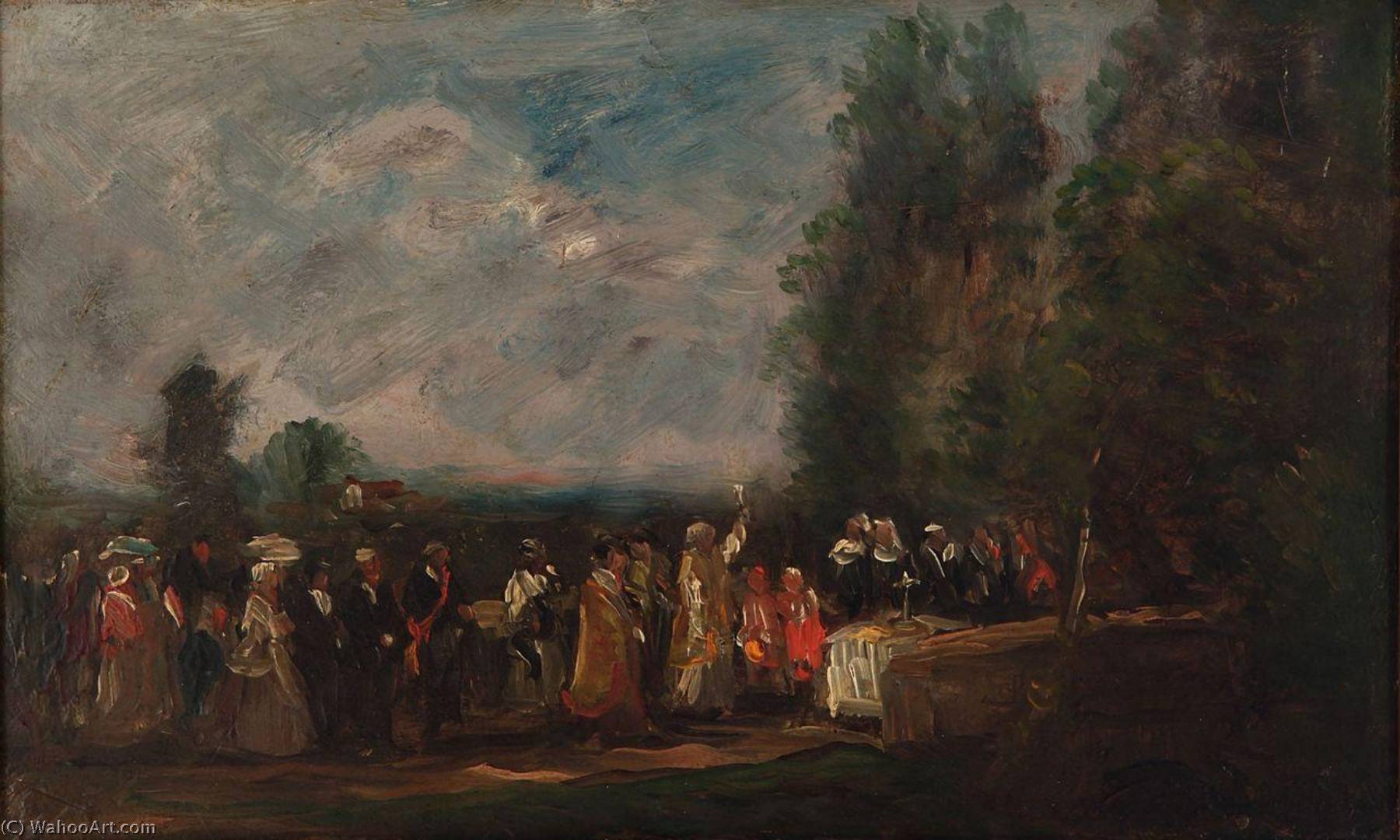 Landscape With Figures — Charles-françois Daubigny