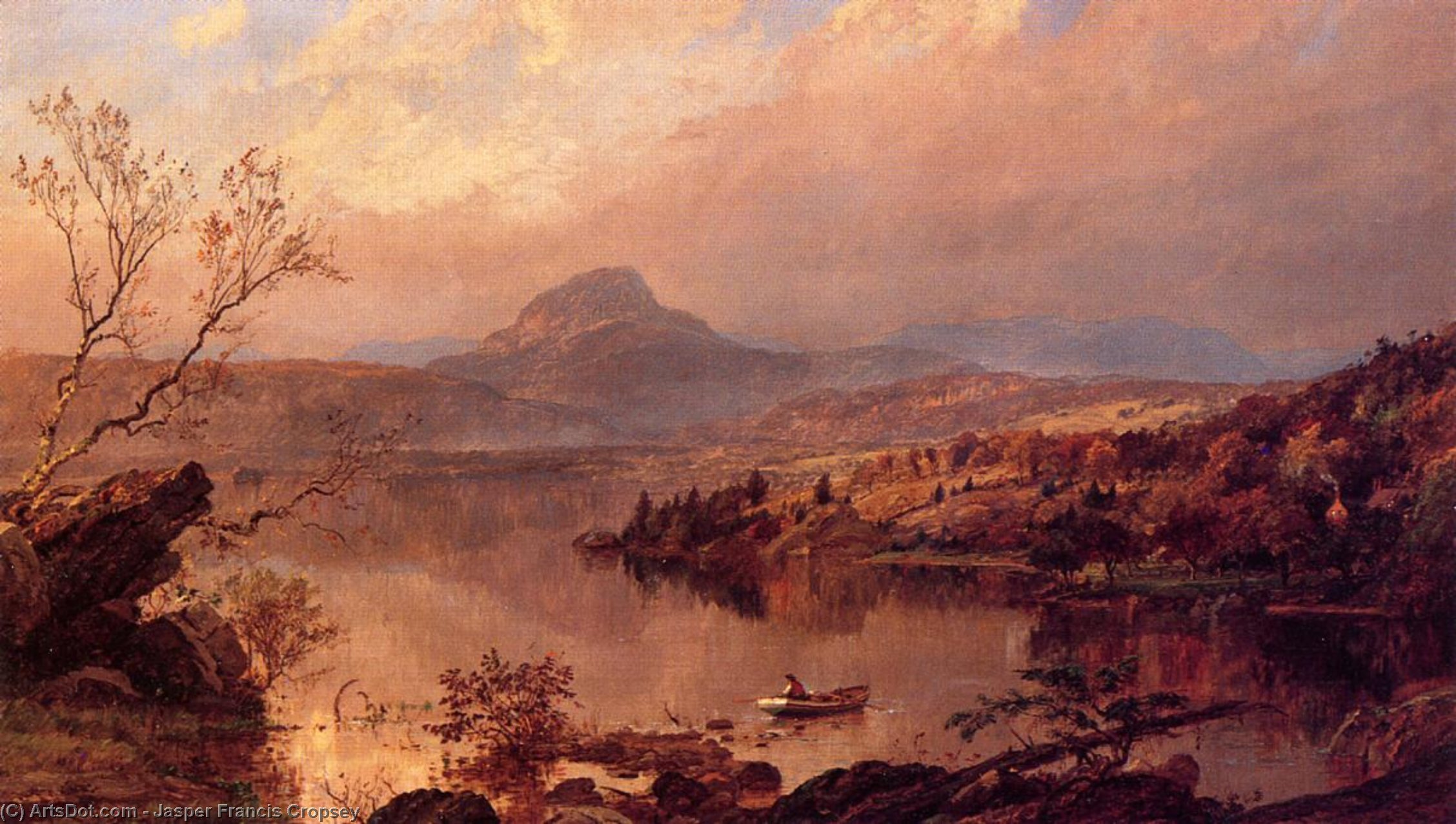 Wickham Pond And Sugar Loaf Mountain, Orange County — Jasper Francis Cropsey