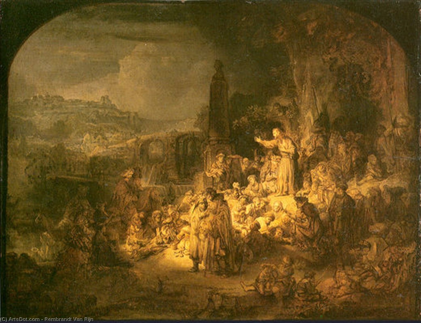 Preaching Of St John The Baptist — Rembrandt Van Rijn