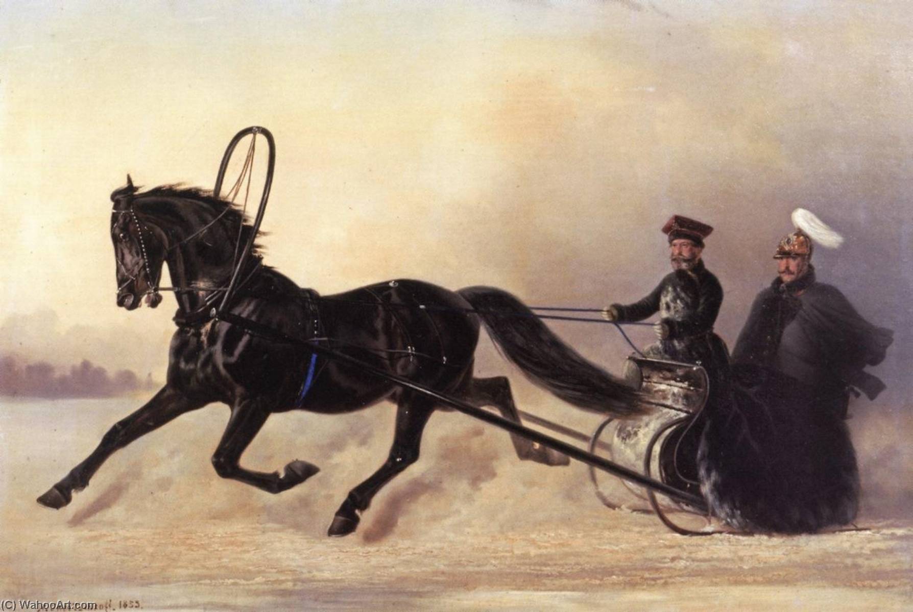 Emperor Nicholas I On A Winter Outing — Nikolai Sverchkov