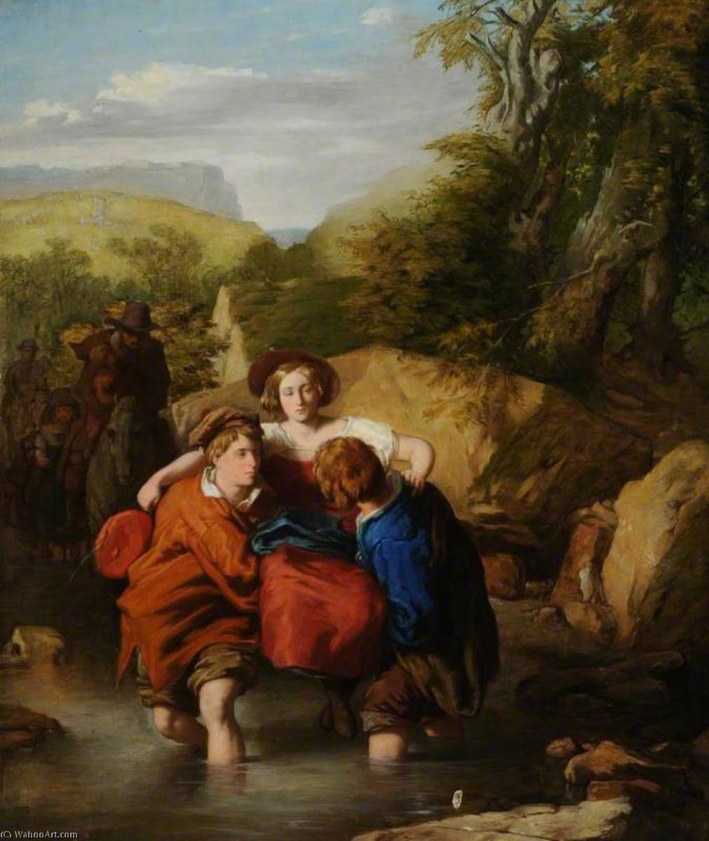 Crossing The Ford — William Mulready The Younger
