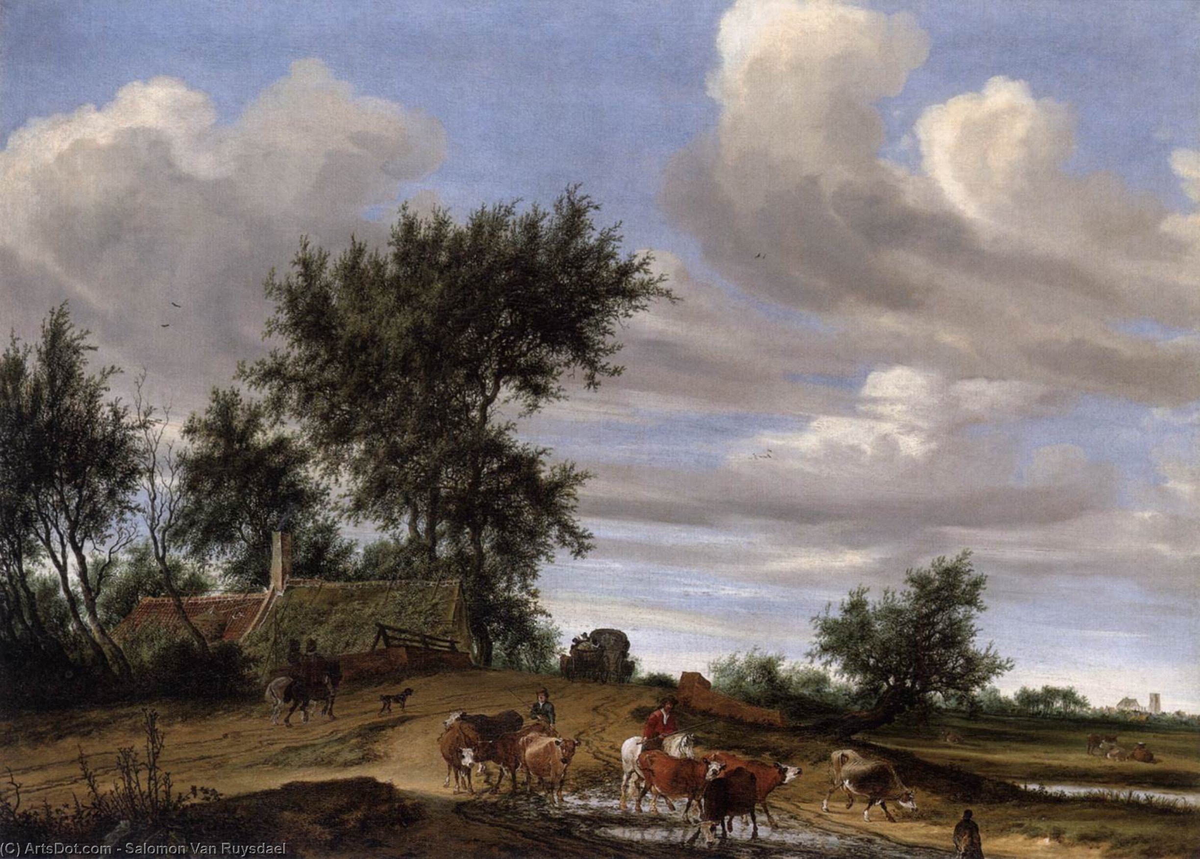 A Country Road — Salomon Van Ruysdael