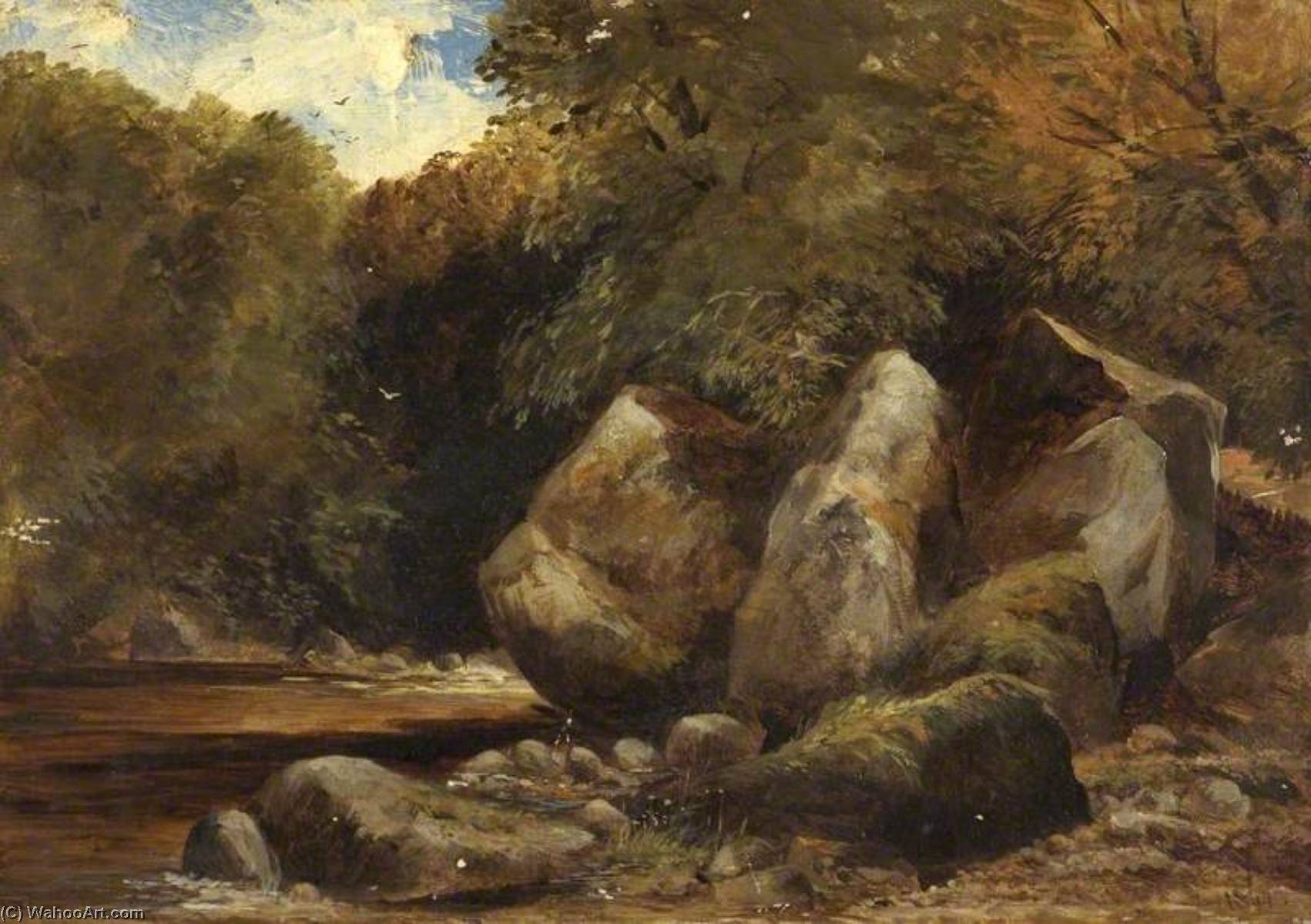 Landscape With Large Rocks — George Hornblower Simms