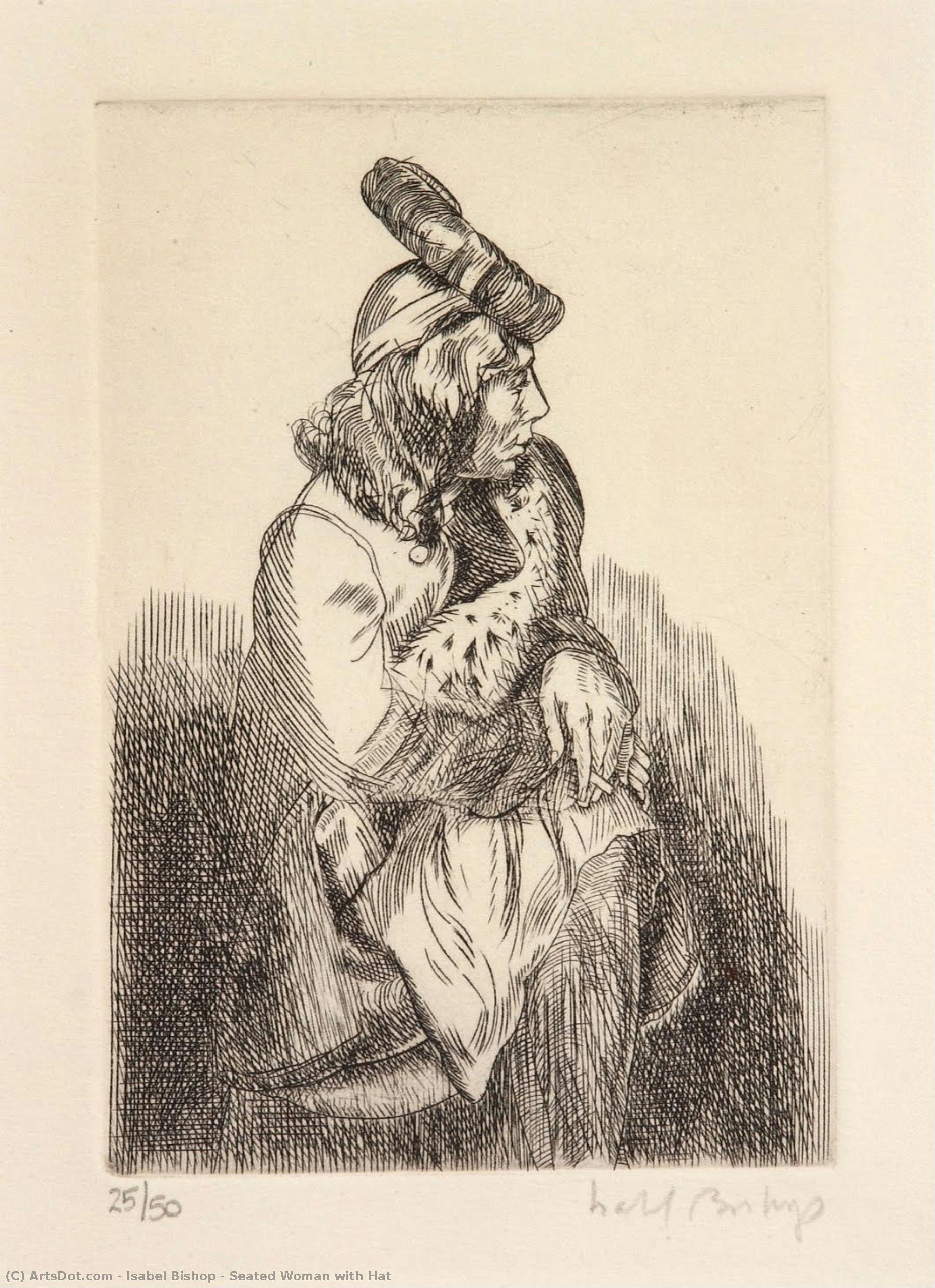 Seated Woman With Hat — Isabel Bishop