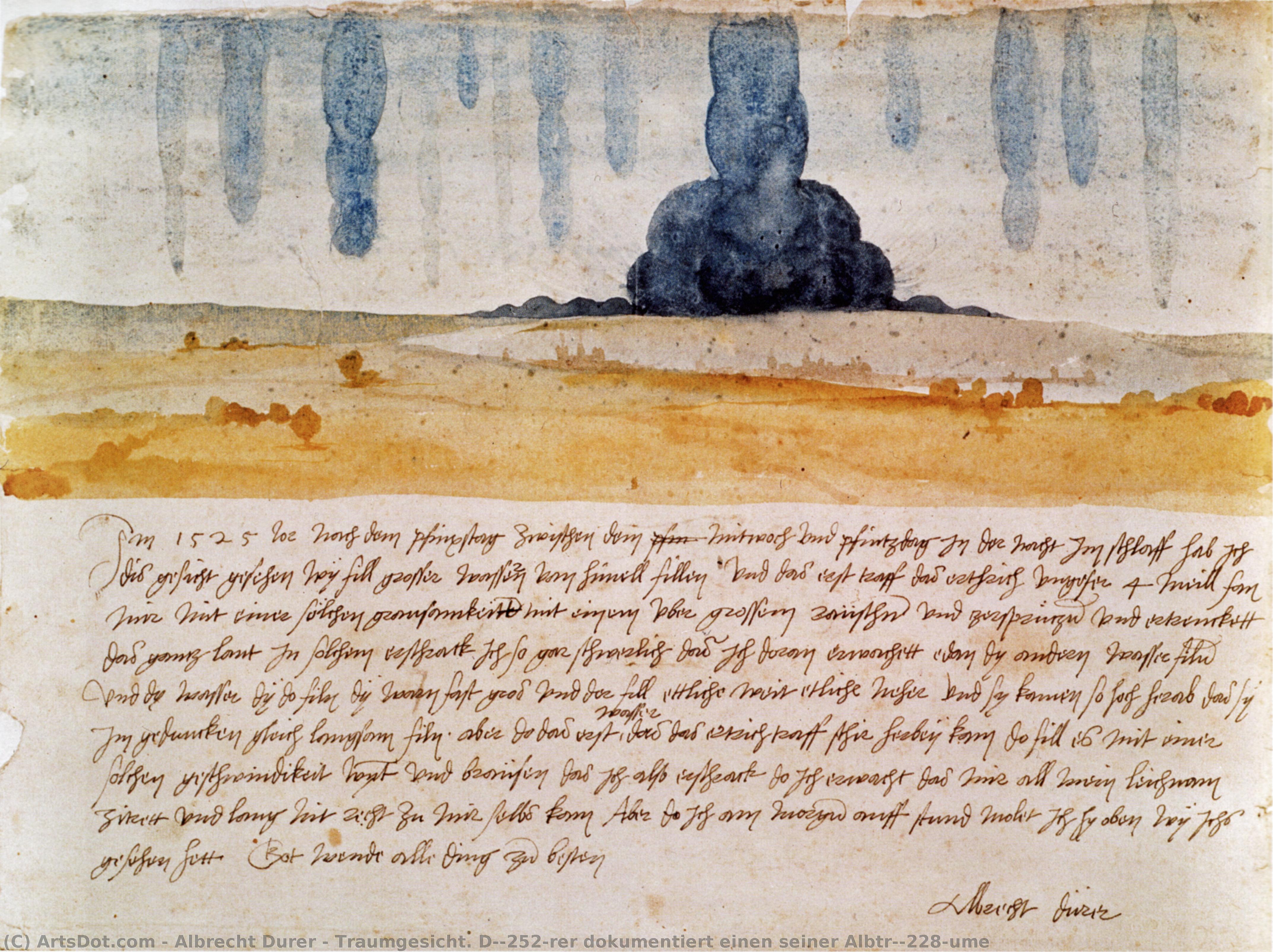 Traumgesicht. Dürer Dokumentiert Einen Seiner Albträume — Albrecht Dürer