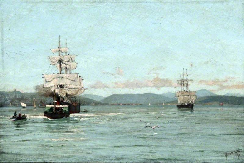 On The Clyde Near Greenock — Thomas Jacques Somerscales