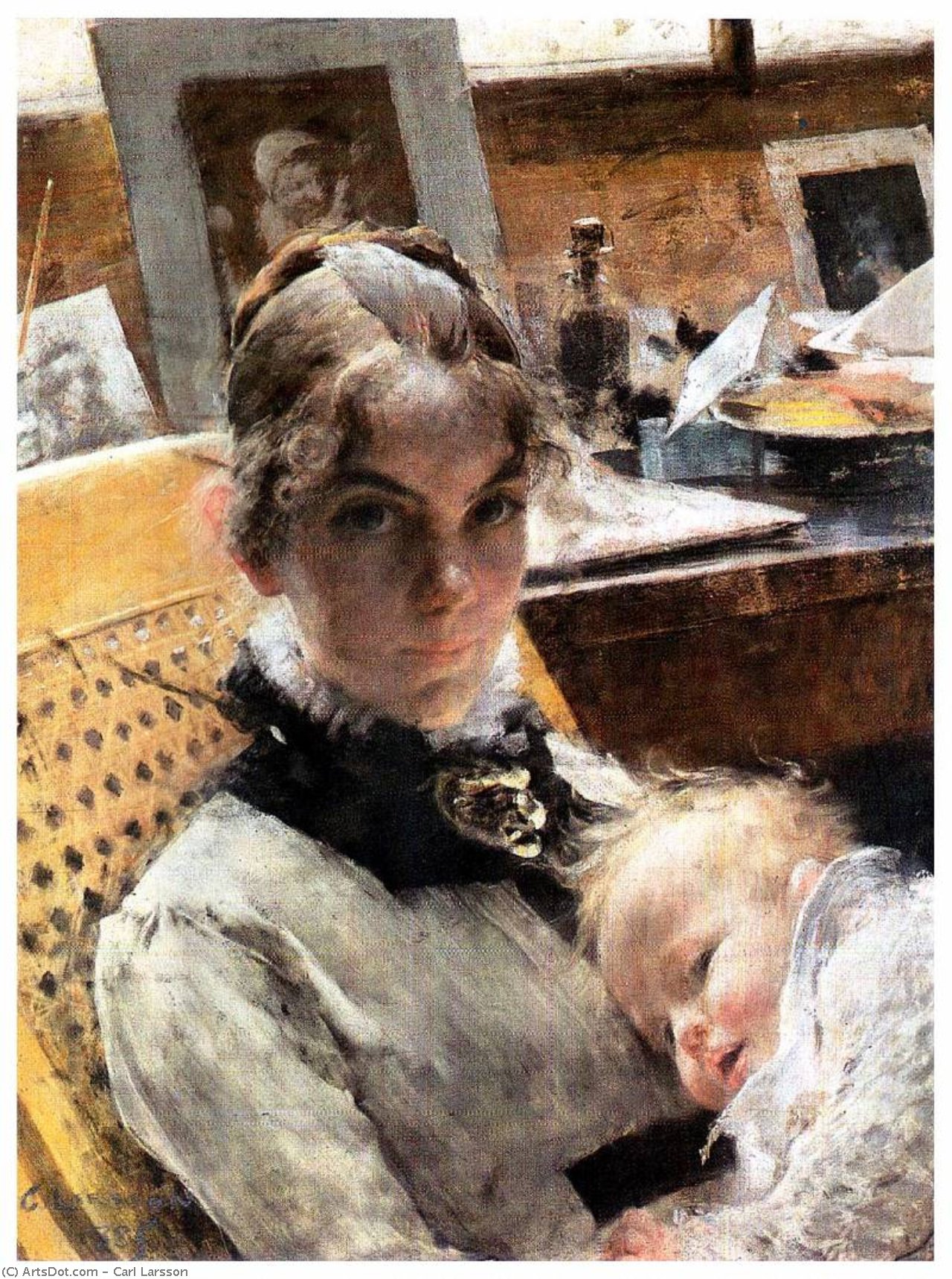 Studio Idyll Pastel — Carl Larsson