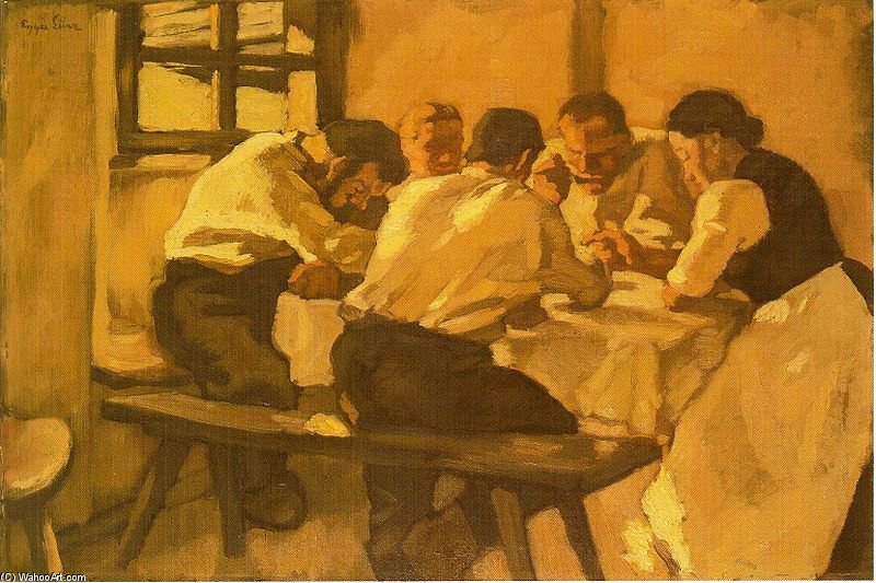 The Dinner — Albin Egger Lienz