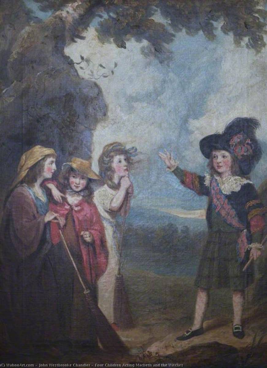 Four Children Acting Macbeth And The Witches — John Westbrooke Chandler