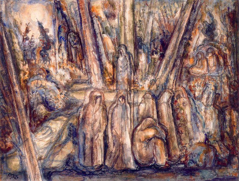 Figures In Silver Light (study) — Albert Bloch