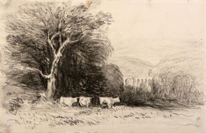 Trees And Cattle, Bolton Abbey , Yorkshire — David Cox