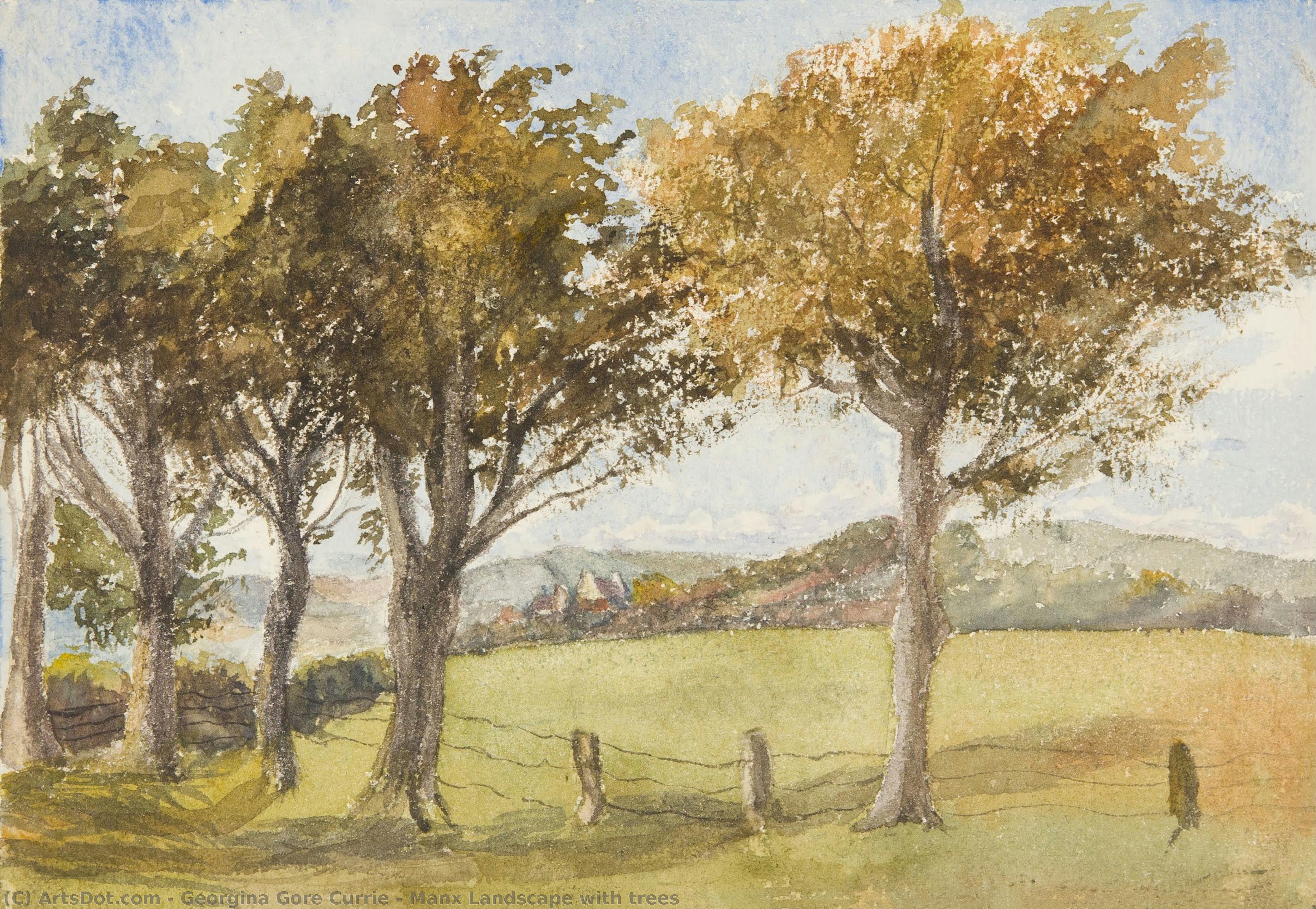 Manx Landscape With Trees — Georgina Gore Currie