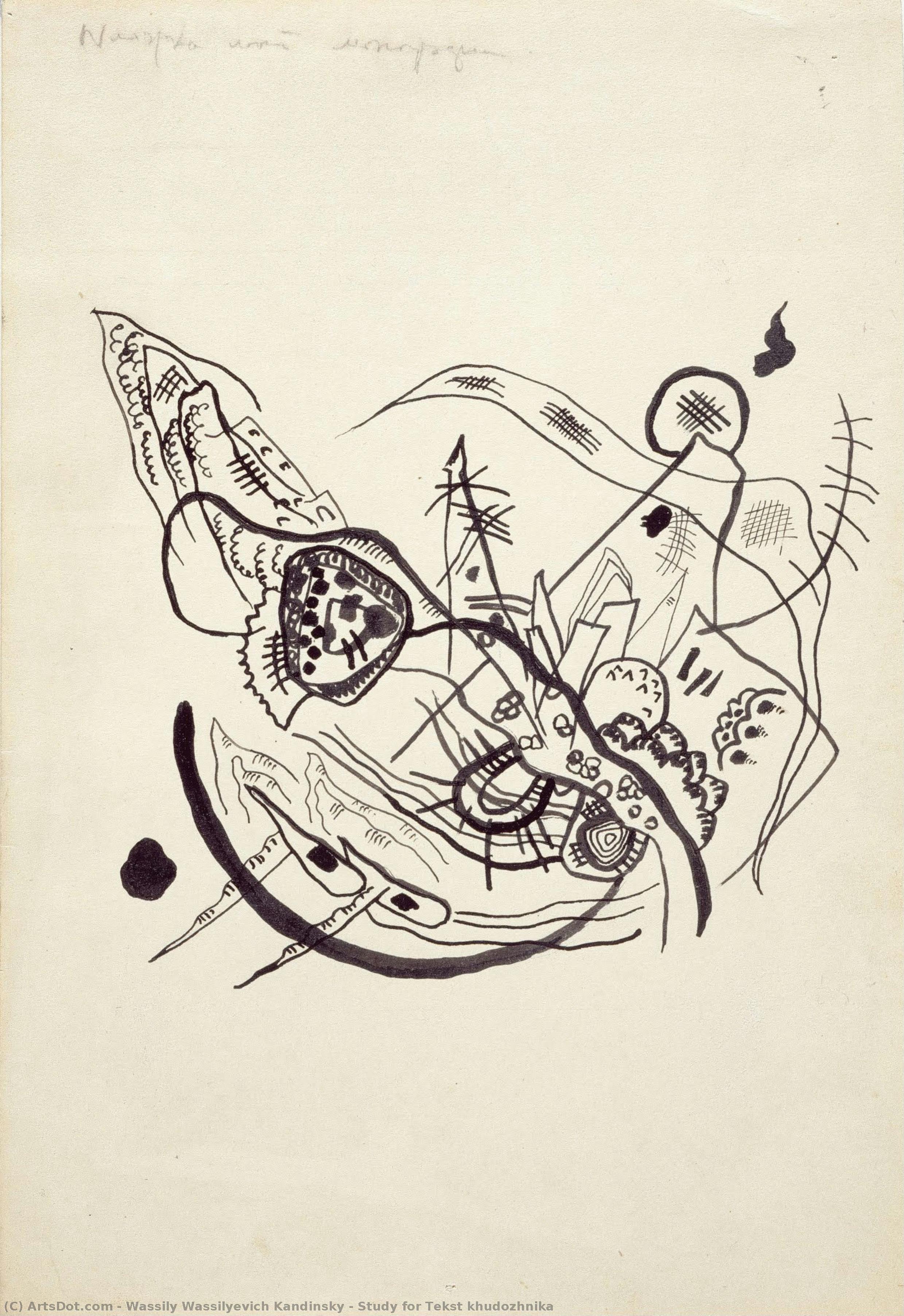 Study For Tekst Khudozhnika — Wassily Wassilyevich Kandinsky