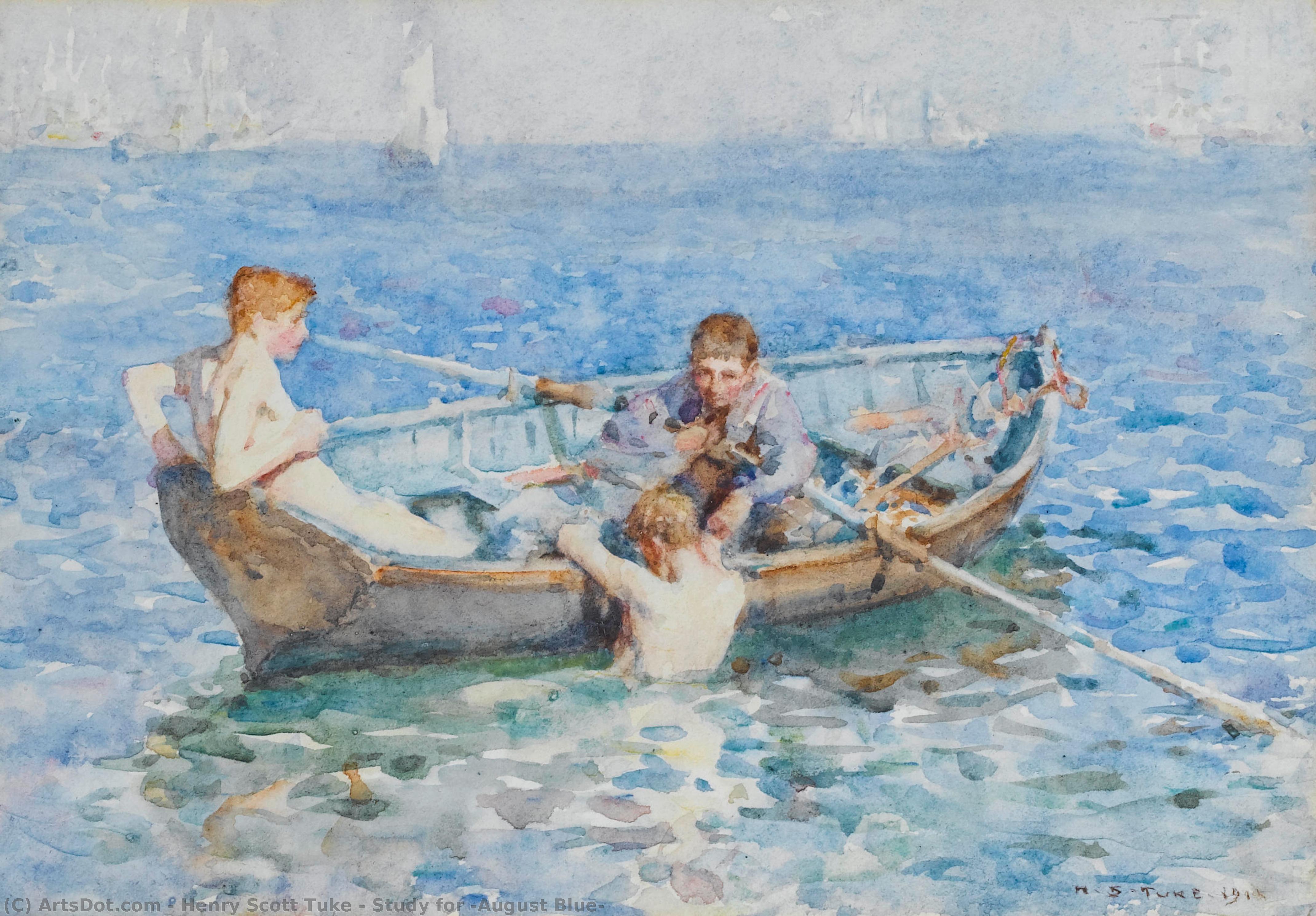 Study For „august Blue“ — Henry Scott Tuke