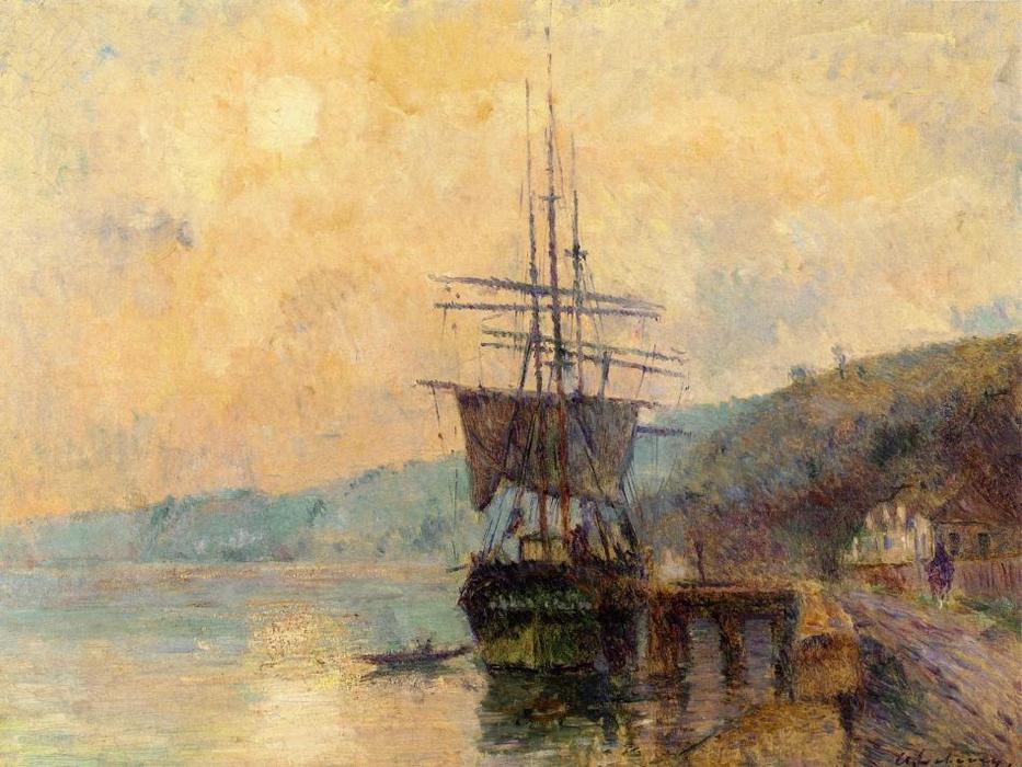 The Seine Near Rouen — Albert-charles Lebourg