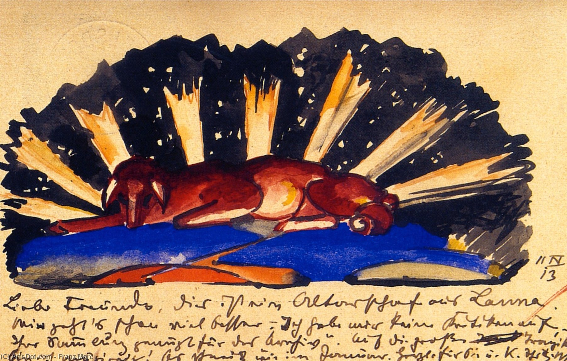 Sacrificial Lamb From Lana — Franz Marc
