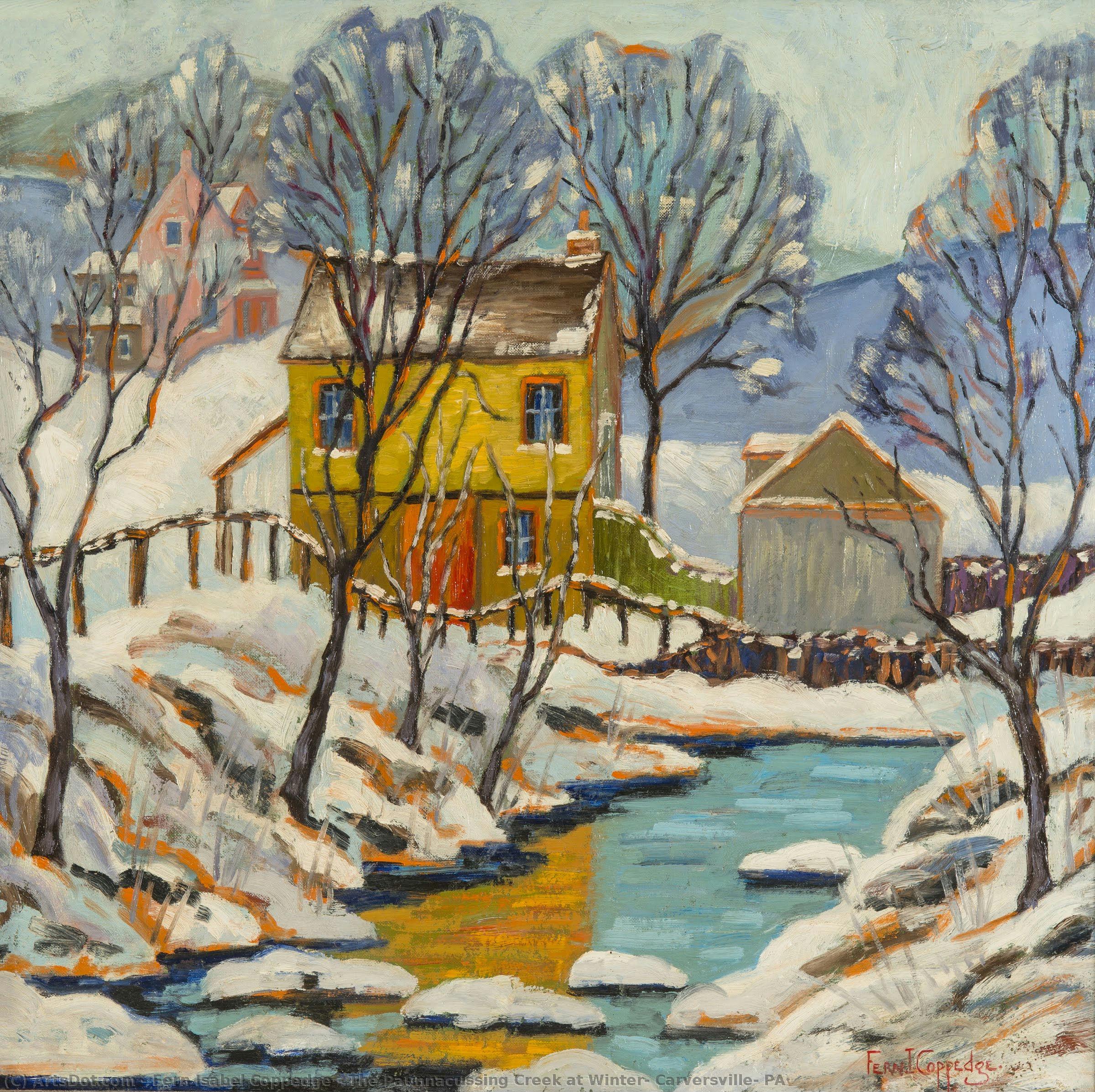 The Paunnacussing Creek At Winter, Carversville, Pa — Fern Isabel Coppedge