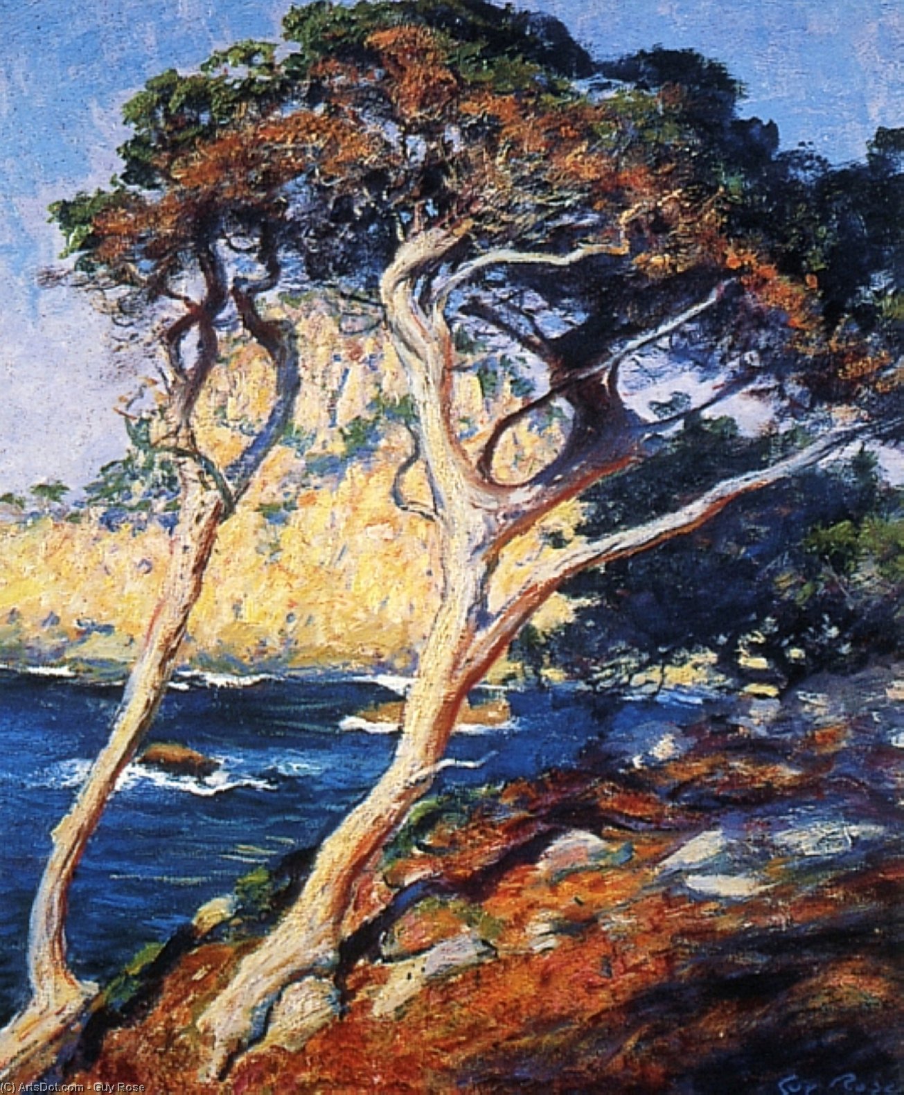 Point Lobos Trees, (1919) — Guy Rose