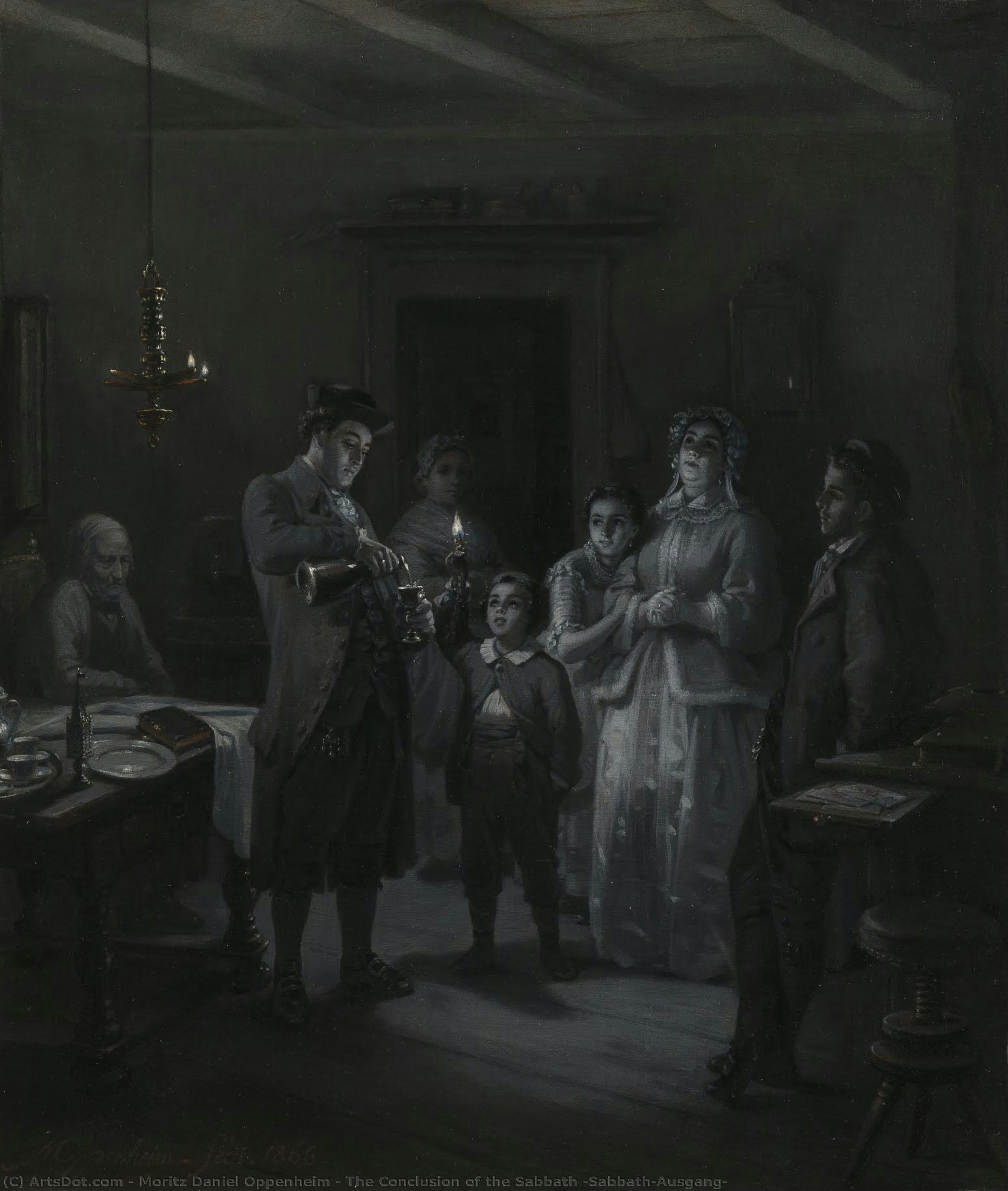 The Conclusion Of The Sabbath (sabbath-ausgang) — Moritz Daniel Oppenheim