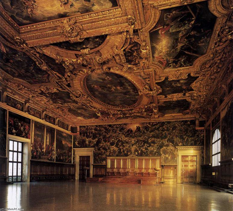 View Of The Sala Del Maggior Consiglio — Jacopo Tintoretto
