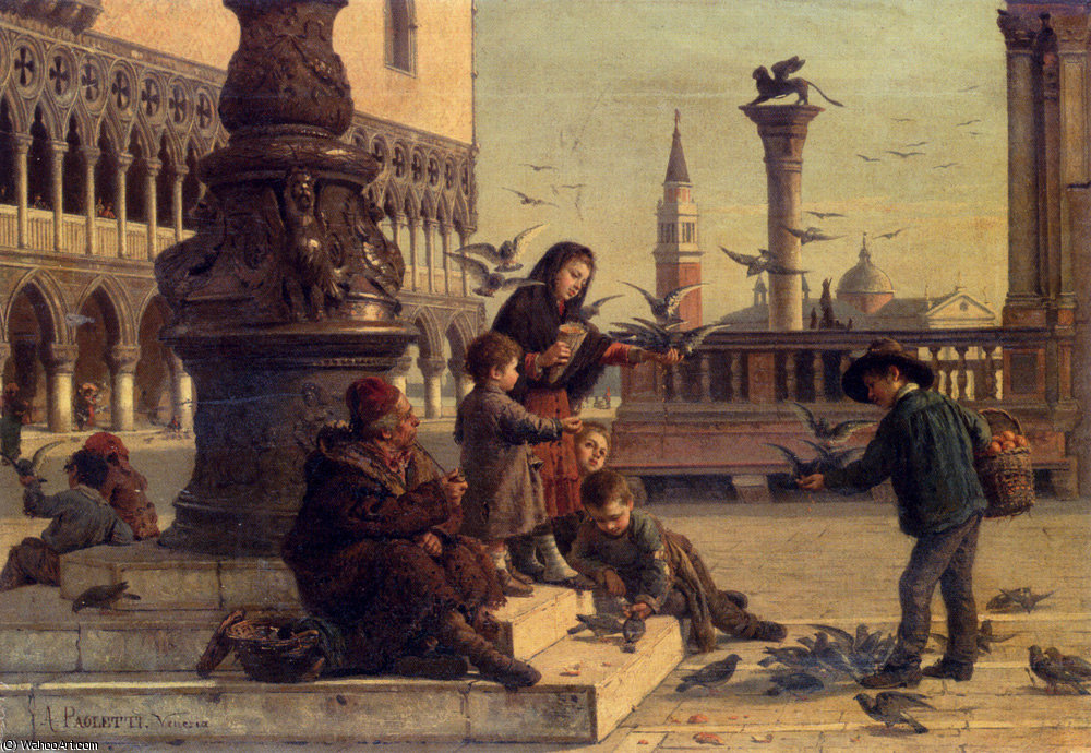 Feeding The Pigeons — Antonio Ermolao Paoletti