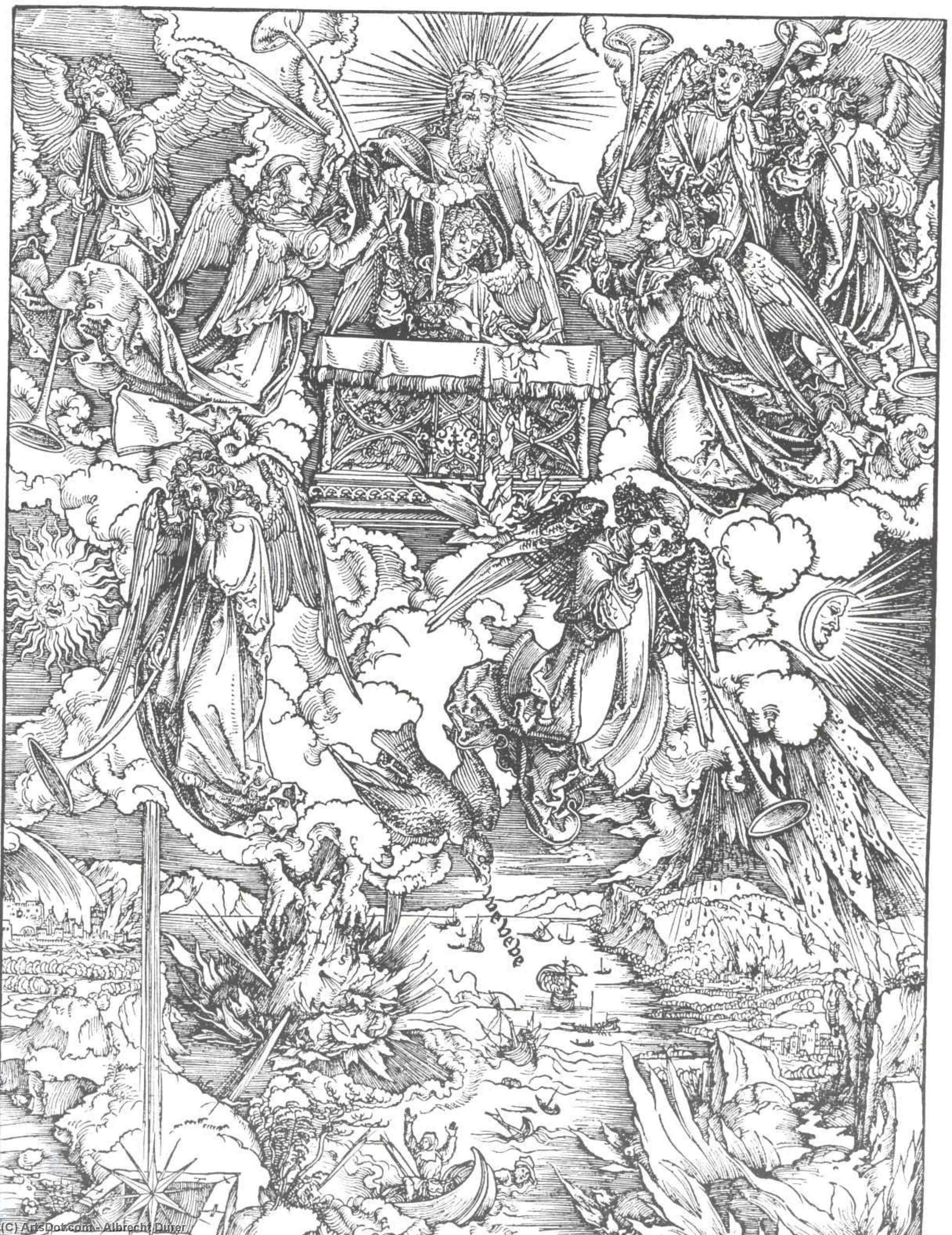 The Seven Trumpets Are Given To The Angels — Albrecht Dürer