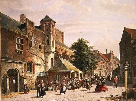 A Street Scene — Adrianus Eversen
