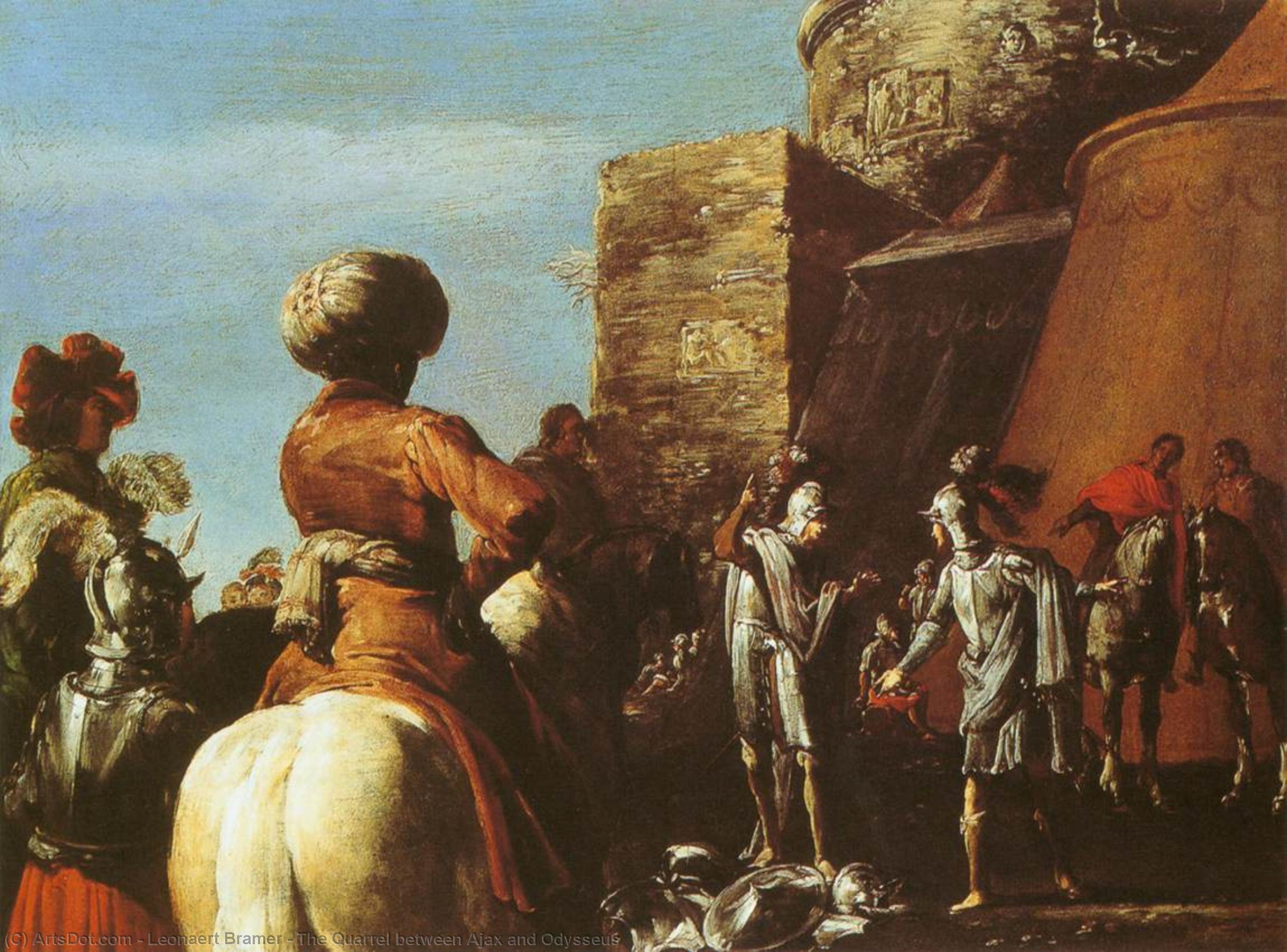 The Quarrel Between Ajax And Odysseus — Leonaert Bramer