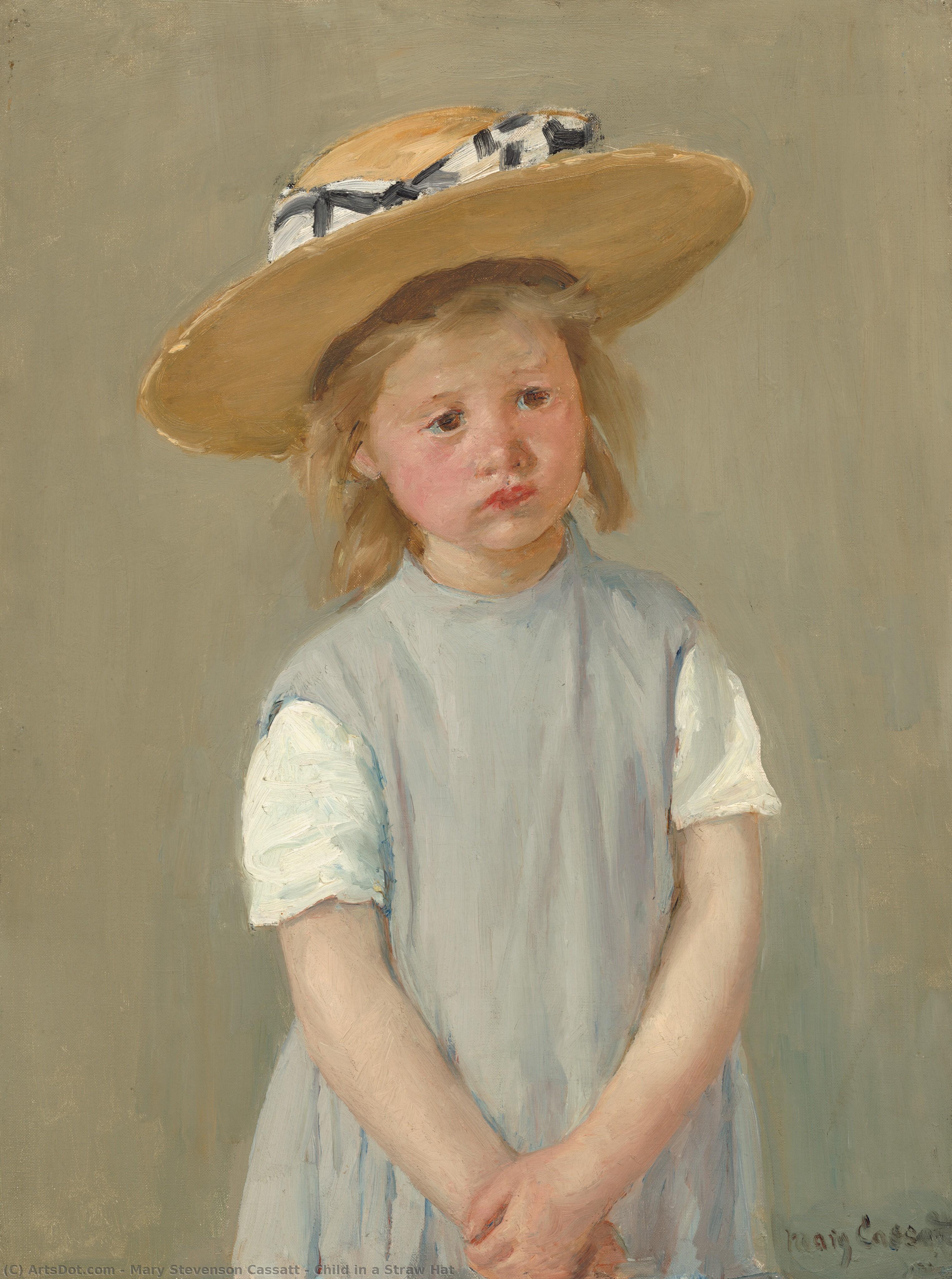 Child In A Straw Hat — Mary Stevenson Cassatt