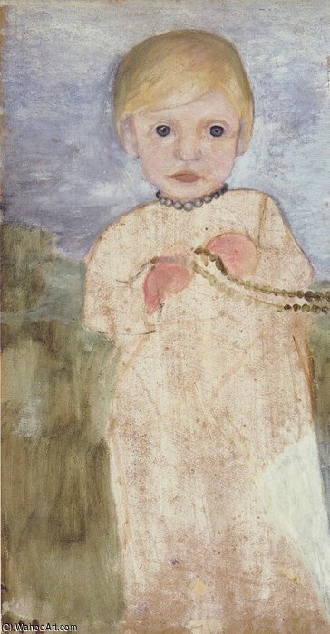Mieke Vogeler With Pearl Necklace — Paula Modersohn-becker