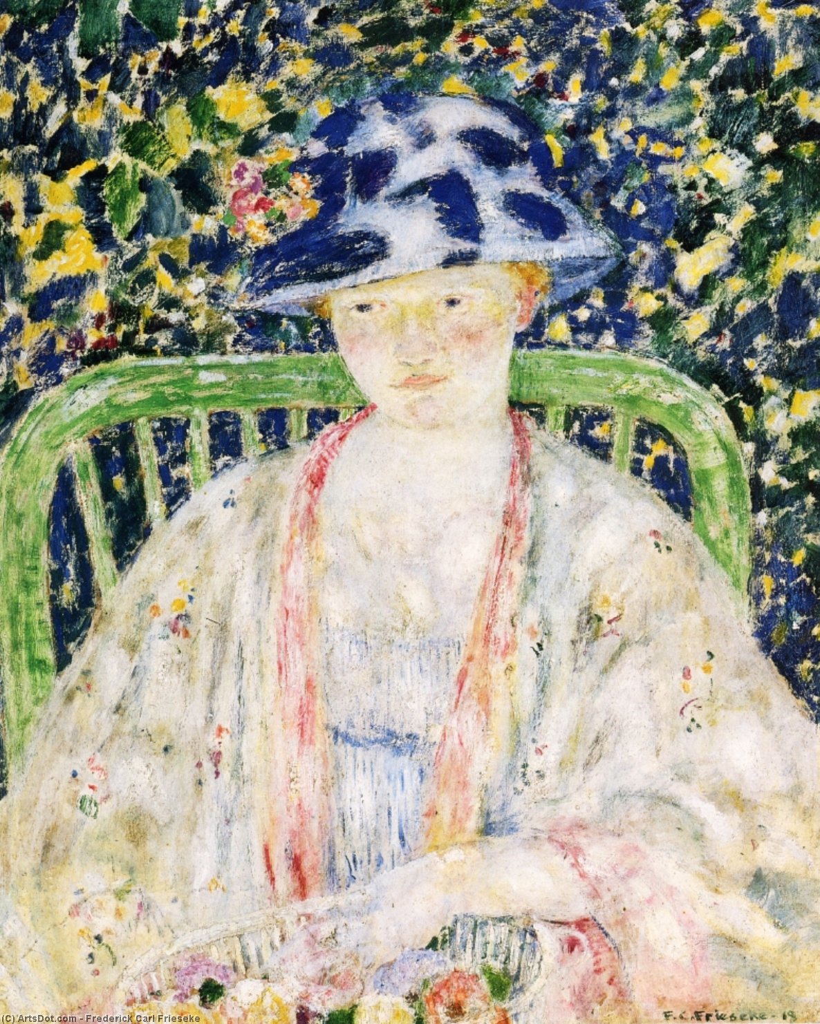 The Green Chair — Frederick Carl Frieseke