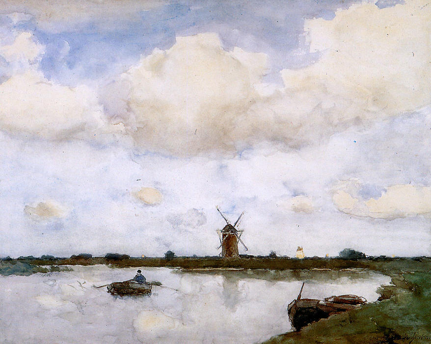 Mill At The Lake — Johan Hendrik Weissenbruch