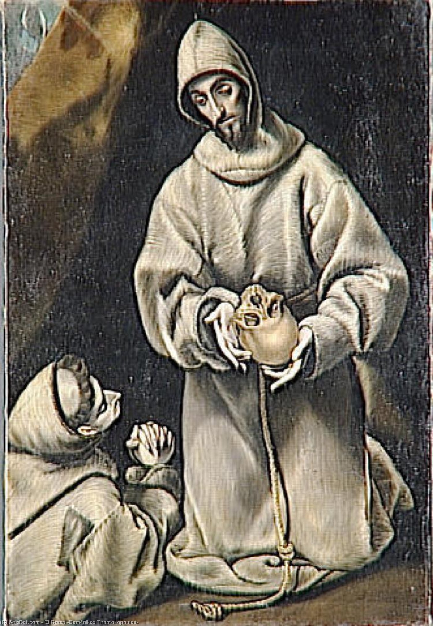 St. Francis And Brother Leo Meditating On Death — El Greco