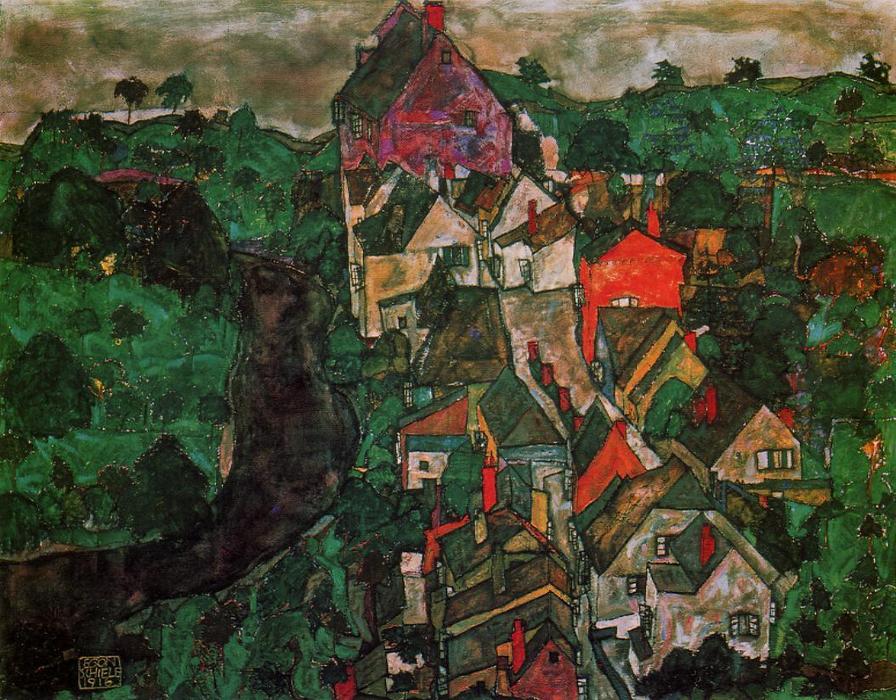 Krumau Landscape (also Known As Town And River) — Egon Schiele