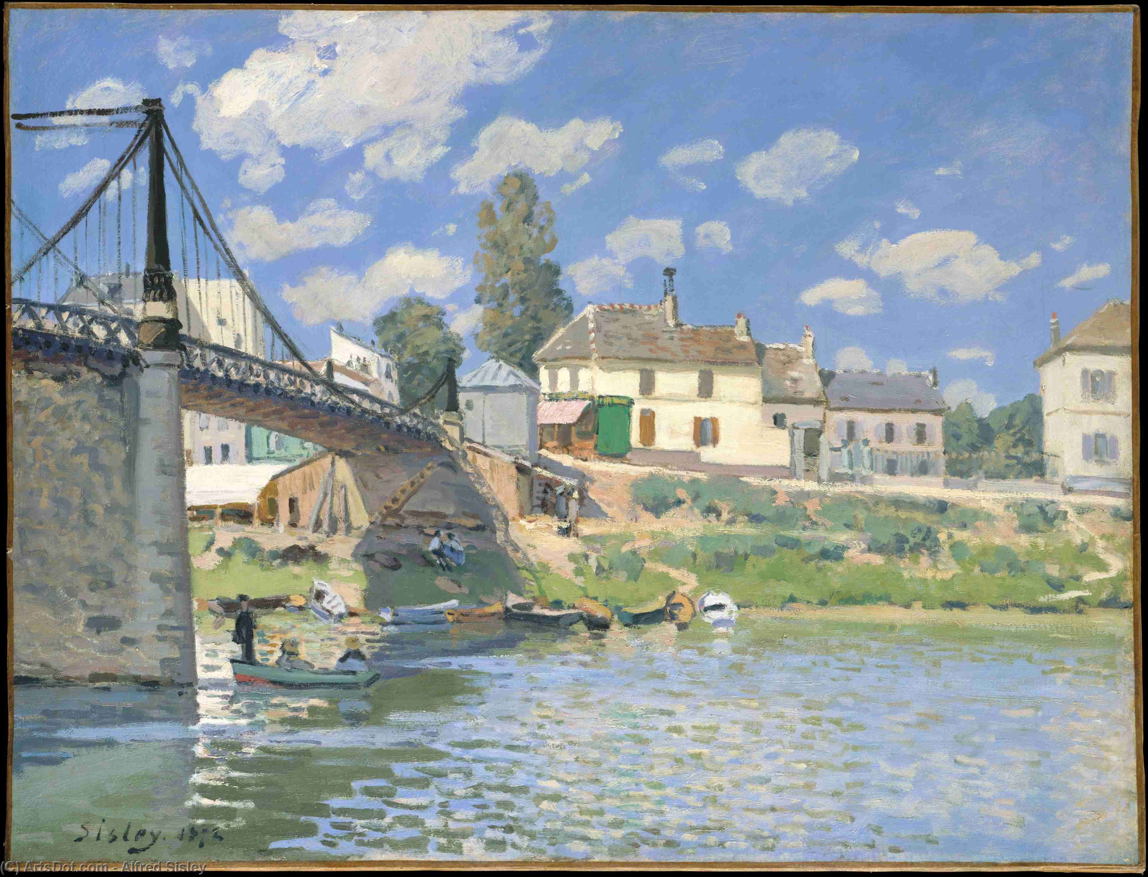 Bridge At Villeneuve-la-garenne — Alfred Sisley
