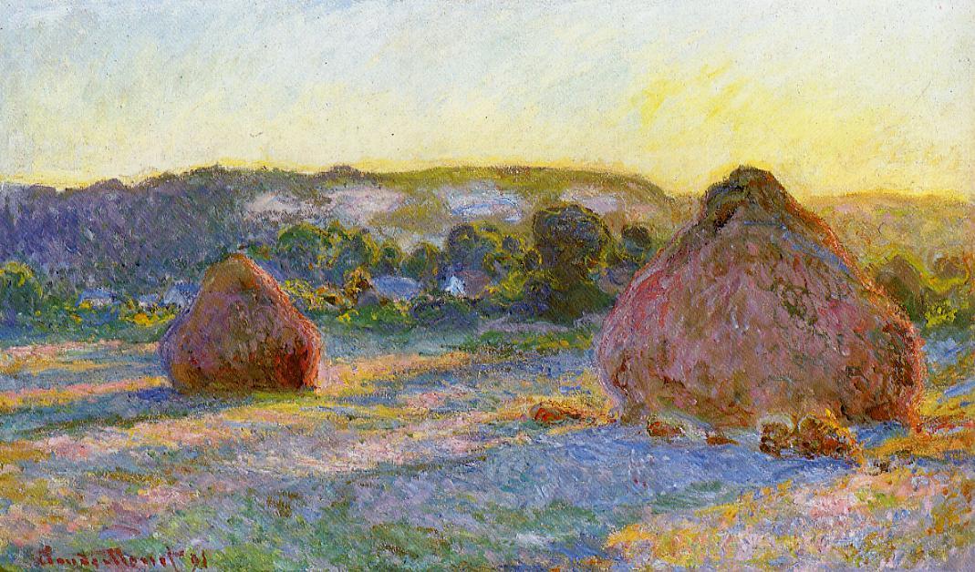 Grainstacks At The End Of Summer, Evening Effect — Claude Monet