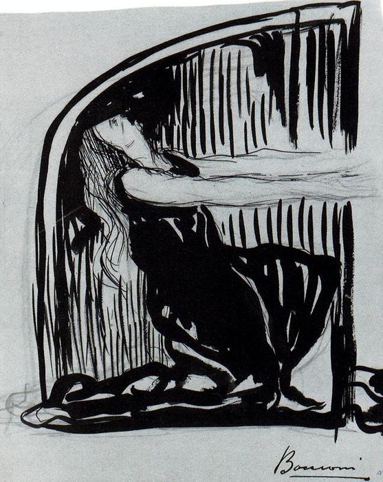 Kneeling Allegorical Figure — Umberto Boccioni