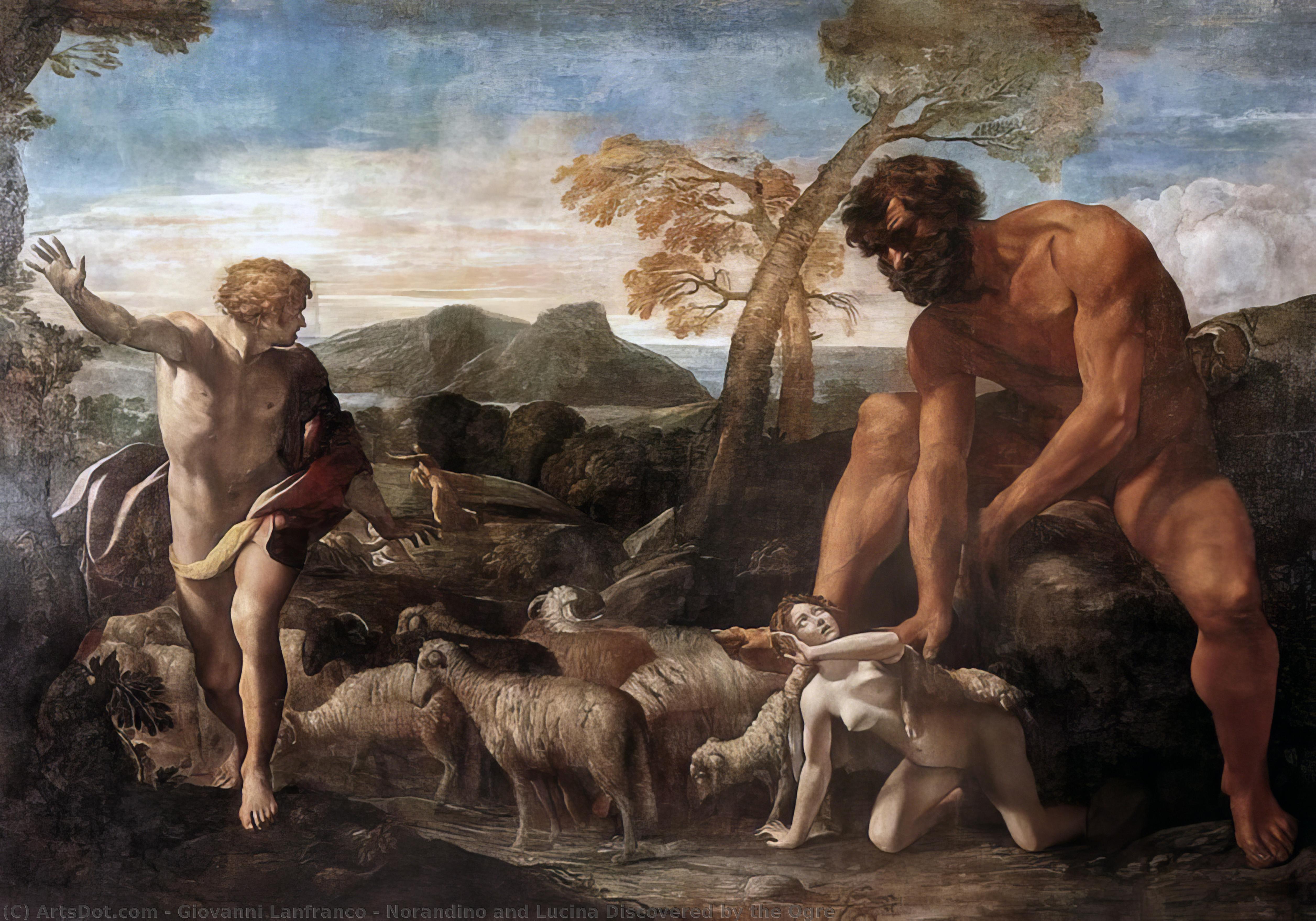 Norandino And Lucina Discovered By The Ogre — Giovanni Lanfranco