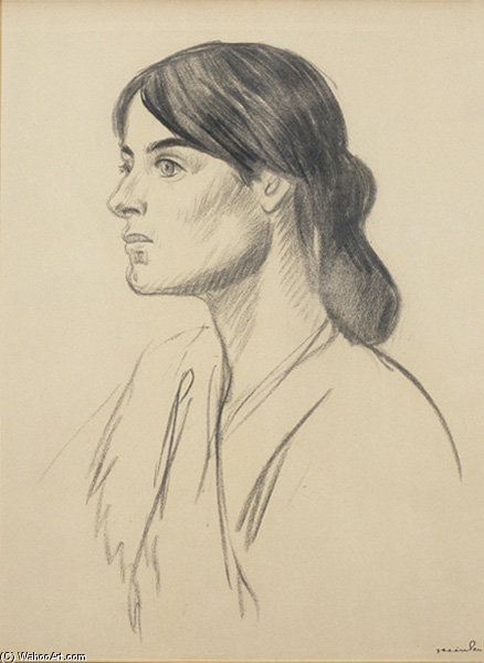 Portrait Drawing Of Suzanne Valadon — Theophile Alexandre Steinlen