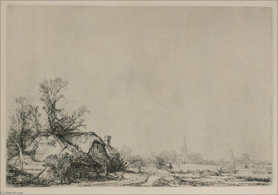 A Village With A River — Rembrandt Van Rijn
