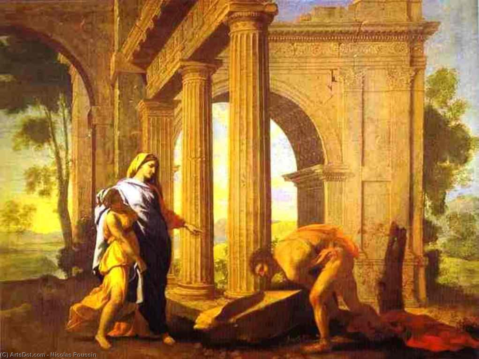 Theseus Finding His Father's Arms — Nicolas Poussin